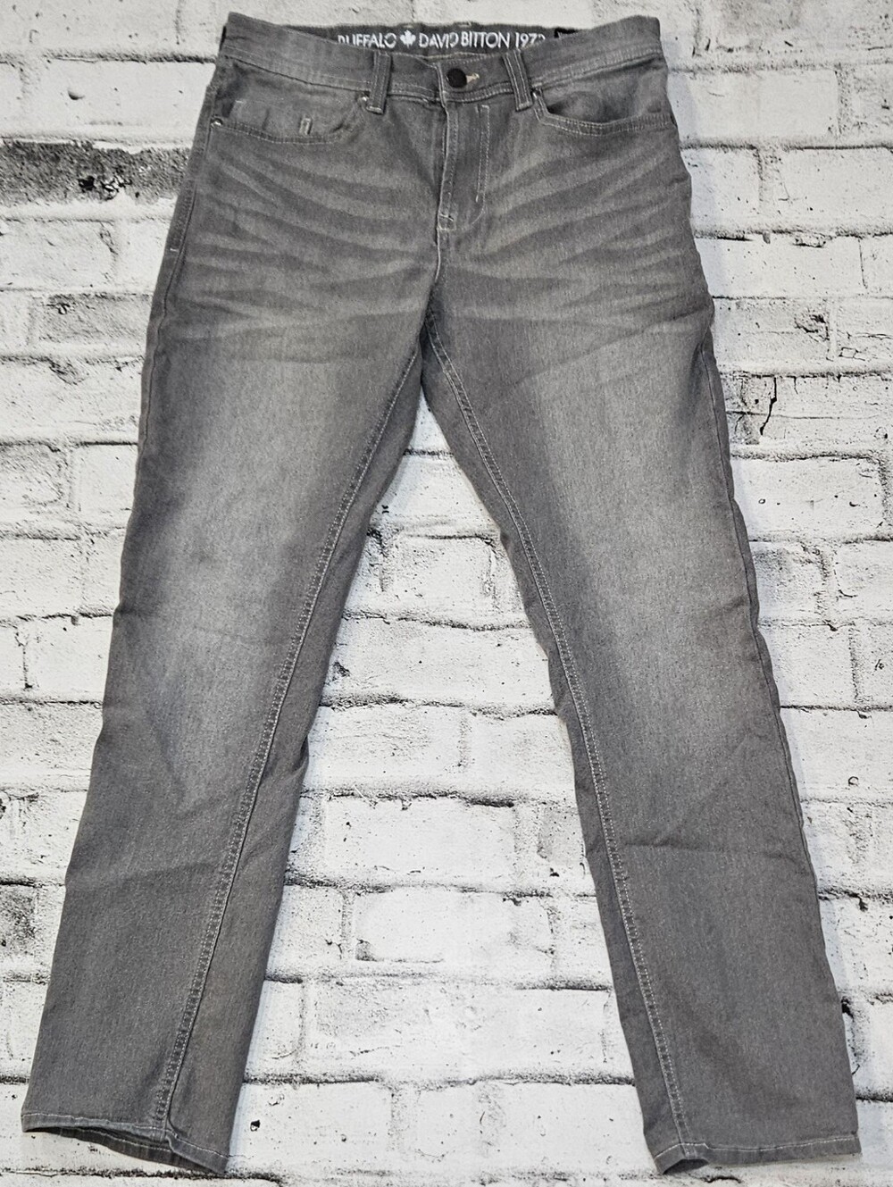 Buffalo David Bitton Evan X Mens Jeans 32x32 Gray Slim Straight Stretch